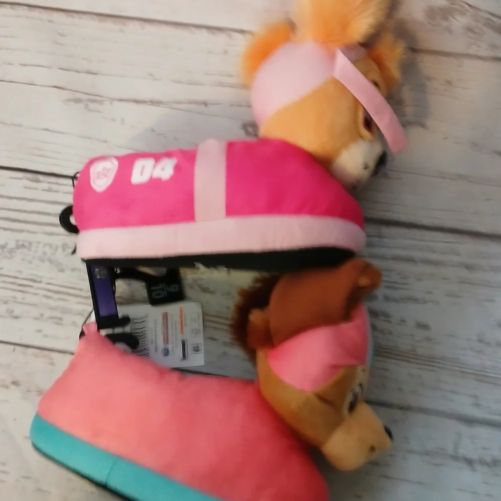 Nickelodeon Paw Patrol Toddler Girls Slippers Size 9 Through 10